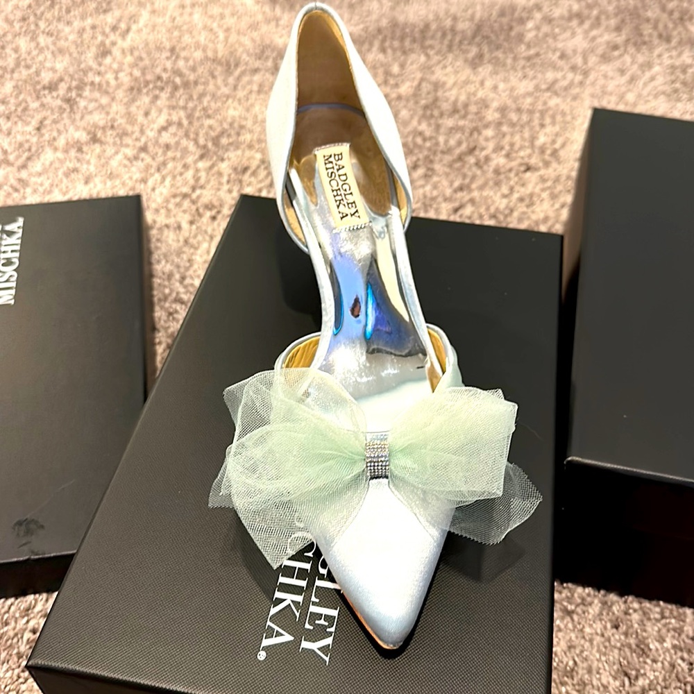 Badgley Mischa Festive Wedding heels in Mist Blue